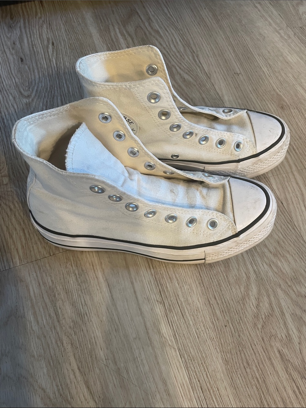 White Platform Converse